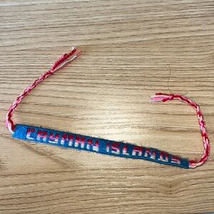 Cayman Islands blue pink white red woven bracelet
